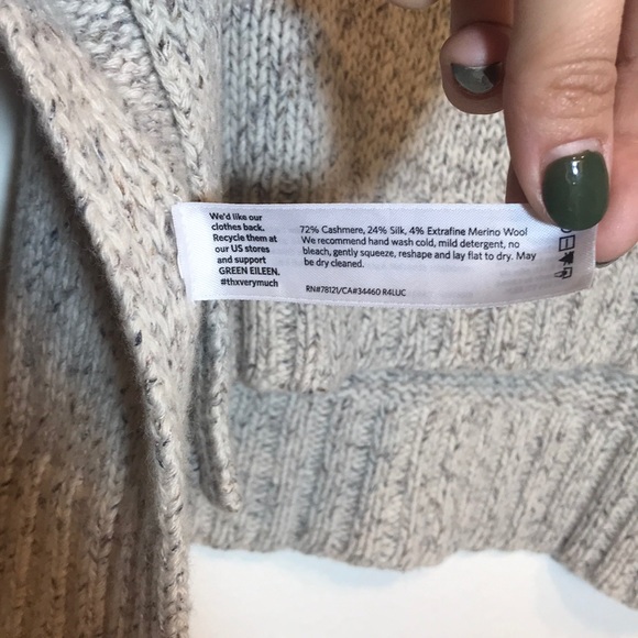 Cashmere and Silk Eileen Fisher Sweater - Picture 7 of 7